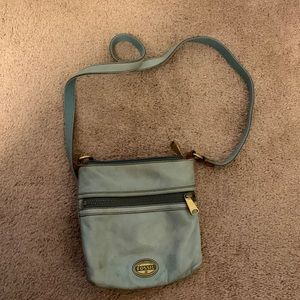 Fossil Teal Crossbody